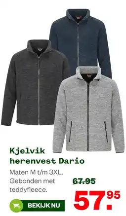 Welkoop Kjelvik herenvest Dario aanbieding