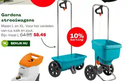 Welkoop Gardena strooiwagens aanbieding