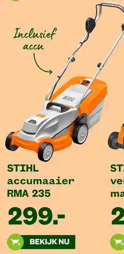 Welkoop STIHL accumaaier RMA 235 aanbieding