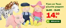 Welkoop Fien en Teun pluche poppen aanbieding
