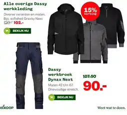 Welkoop Dassy werkbroek Dynax Next aanbieding