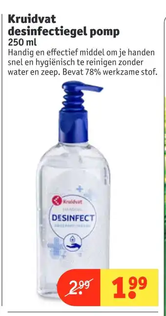 Kruidvat Kruidvat desinfectiegel pomp 250 ml aanbieding