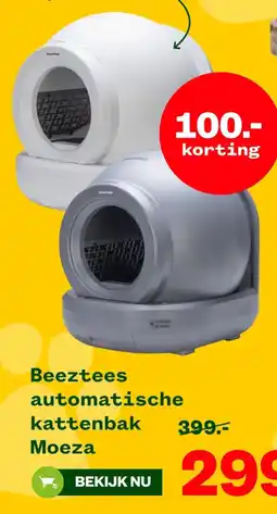 Welkoop Beeztees automatische kattenbak Moeza aanbieding