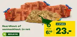 Welkoop Haardhout of aanmaakhout in net aanbieding
