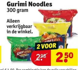 Kruidvat Gurimi Noodles aanbieding