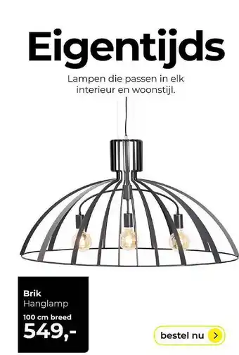 Lampidee Brik hanglamp 100 cm breed aanbieding