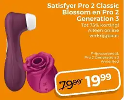 Trekpleister Satisfyer Pro 2 Classic Blossom en Pro 2 Generation 3 aanbieding