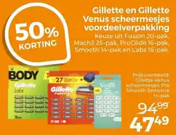 Trekpleister Gillette en Gillette Venus Scheermesjes Voordeelverpakking aanbieding