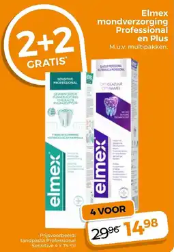 Trekpleister Elmex Mondverzorging Professional en Plus aanbieding