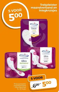 Trekpleister Trekpleister Maandverband en Inlegkruisjes aanbieding