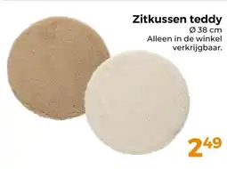 Trekpleister Zitkussen teddy aanbieding