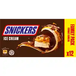 Dirk Snickers Icecream bars xxl 12 st aanbieding