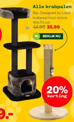 Welkoop Lotte krabpaal hout sinora aanbieding
