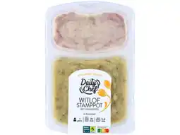 Hoogvliet Daily Chef Witlofstamppot met hamblokjes in kaassaus aanbieding