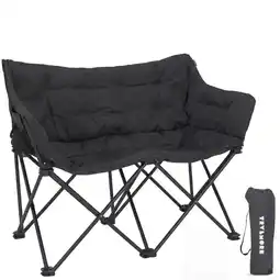 ANWB Trvlmore Campingstoel Opvouwbaar 2-Persoons 240KG Grijs aanbieding
