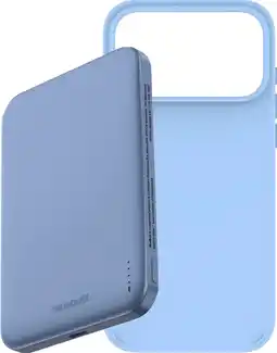 Coolblue BlueBuilt MagSafe Hoesje iPhone 18 Pro Max Lichtblauw + Powerbank 5.000 mAh Blauw aanbieding