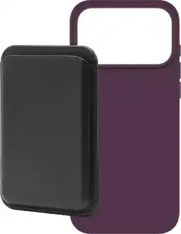 Coolblue BlueBuilt MagSafe Hoesje iPhone 18 Pro Max Rood + Kaarthouder Leer Zwart aanbieding