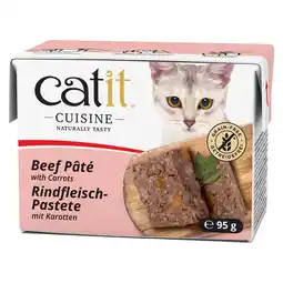 Zooplus 24x95g Catit Cuisine Paté Rund met Wortelen natvoer voor katten aanbieding