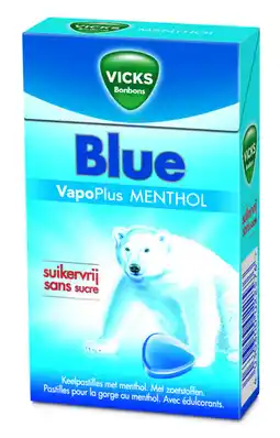 De Online Drogist Vicks Blue Box Menthol Suikervrij 40GR aanbieding