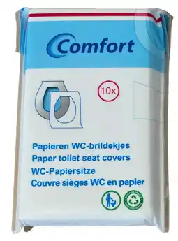 De Online Drogist Comfort Papieren WC-brildoekjes 10ST aanbieding