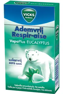 De Online Drogist Vicks Ademvrij Eucalyptus Suikervrij 40GR aanbieding