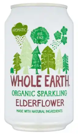 De Online Drogist Whole Earth Organic Sparkling Elderflower 330ML aanbieding