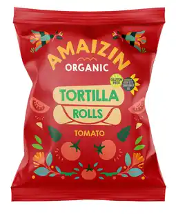 De Online Drogist Amaizin Organic Tortilla Rolls Tomato 100GR aanbieding