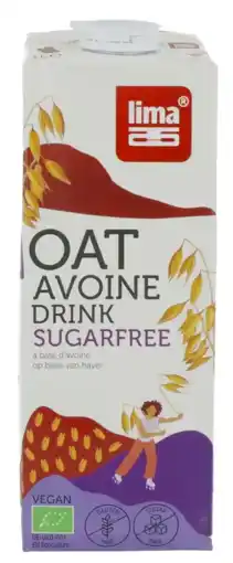De Online Drogist Lima Oat Haver Drink Suikervrij 1LT aanbieding