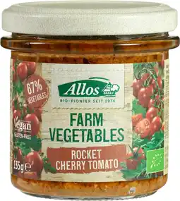 De Online Drogist Allos Groentepread Rucola Cherry Tomaat 135GR aanbieding