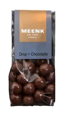 De Online Drogist Meenk Drop + Chocolade 150GR aanbieding