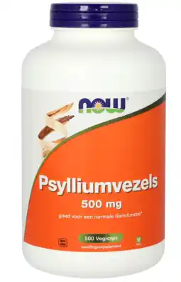 De Online Drogist NOW Psylliumvezels 500mg Capsules 500VCP aanbieding