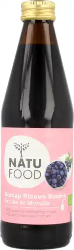 De Online Drogist Natufood Oersap Blauwe Bosbes 330ML aanbieding
