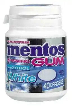 De Online Drogist Mentos Gum Sweet Mint White 60GR aanbieding