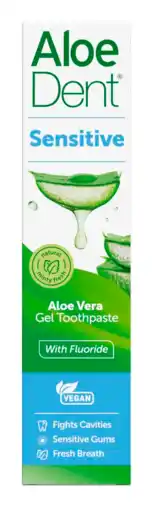 De Online Drogist Aloe Dent Sensitive Aloe Vera Gel Tandpasta 100ML aanbieding