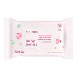De Online Drogist Attitude Baby Leaves Doekjes Ongeparfumeerd 72ST aanbieding