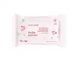 De Online Drogist Attitude Baby Leaves Doekjes Ongeparfumeerd 72ST aanbieding