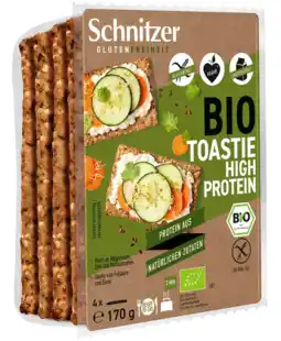 De Online Drogist Schnitzer Bio Toastie High Protein Glutenvrij 170GR aanbieding