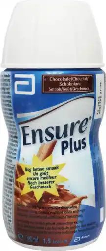 De Online Drogist Abbott Ensure Plus Chocolade Flesje 200ML aanbieding