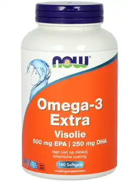 De Online Drogist NOW Omega-3 Extra Visolie Softgels 180SG aanbieding