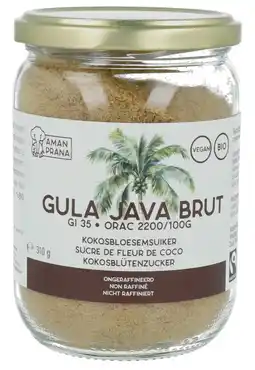 De Online Drogist Aman Prana Gula Java Brut Kokosbloesemsuiker 310GR aanbieding