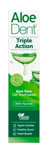 De Online Drogist Aloe Dent Triple Action Aloe Vera Gel Tandpasta 100ML aanbieding