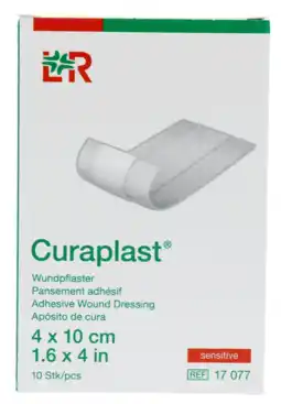 De Online Drogist L&R Curaplast Pleister 4 x 10 cm Sensitive 10ST aanbieding