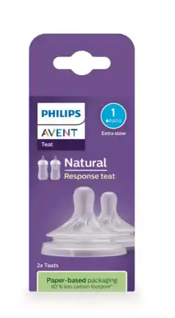 De Online Drogist Avent Natural Response Flesspeen Flow1 2ST aanbieding