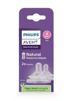 De Online Drogist Avent Natural Response Flesspeen Flow4 2ST aanbieding