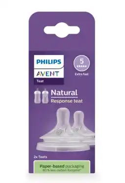 De Online Drogist Avent Natural Response Flesspeen Flow5 2ST aanbieding