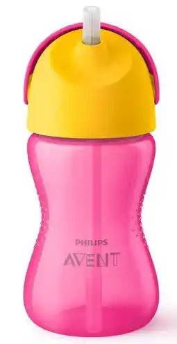 De Online Drogist Avent Rietjesbeker Roze-Oranje 12M+ 1ST aanbieding
