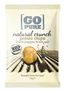 De Online Drogist Go Pure Canyon Chips Zwarte Peper & Zeezout 125GR aanbieding