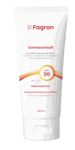 De Online Drogist Fagron Zonnebrandzalf SPF30 200ML aanbieding