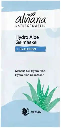 De Online Drogist Alviana Hydro Aloë Gelmasker +Hyaluron 15ML aanbieding