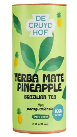 De Online Drogist Cruydhof Thee Yerba Mate Pineapple/ IIex Paraguariensis 20ST aanbieding